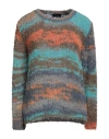 Roberto Collina Woman Sweater Turquoise Size L Polyacrylic, Baby Alpaca Wool, Wool, Nylon In Blue