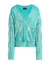 Roberto Collina Woman Sweater Turquoise Size M Baby Alpaca Wool, Nylon, Wool