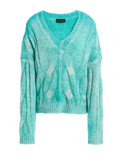 Roberto Collina Woman Sweater Turquoise Size M Baby Alpaca Wool, Nylon, Wool