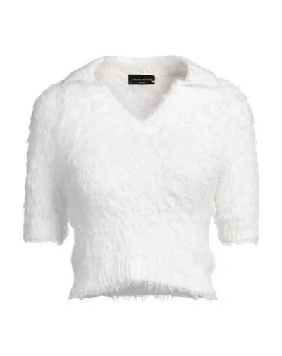 Roberto Collina Woman Sweater White Size M Cotton, Nylon