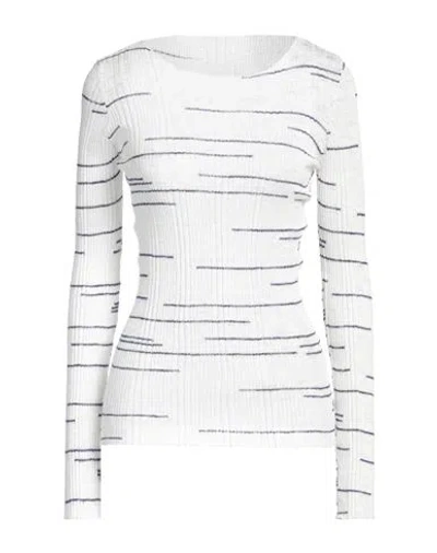 Roberto Collina Woman Sweater White Size M Linen, Polyester