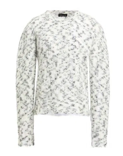 Roberto Collina Woman Sweater White Size M Mohair Wool, Nylon, Wool, Elastane