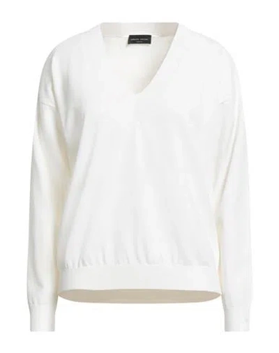 Roberto Collina Woman Sweater White Size S Viscose, Polyester