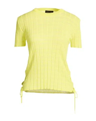 Roberto Collina Woman Sweater Yellow Size L Cotton, Polyamide