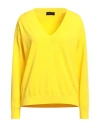 Roberto Collina Woman Sweater Yellow Size L Viscose, Polyester In Yellow