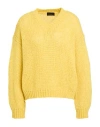 Roberto Collina Woman Sweater Yellow Size M Baby Alpaca Wool, Nylon, Wool