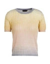Roberto Collina Woman Sweater Yellow Size S Linen, Viscose, Nylon, Polyester