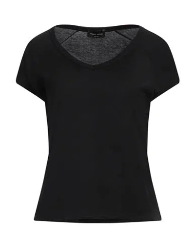 Roberto Collina Woman T-shirt Black Size L Cotton