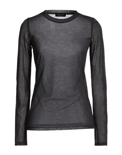 Roberto Collina Woman T-shirt Black Size Xl Cotton, Polyamide