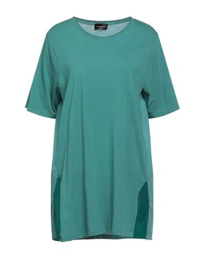 Roberto Collina Woman T-shirt Deep Jade Size S Cotton In Green