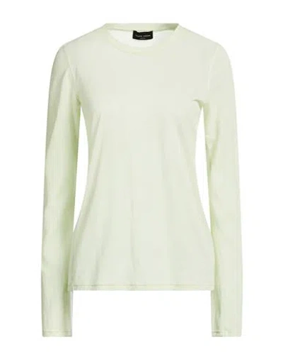 Roberto Collina Woman T-shirt Light Green Size M Cotton, Polyamide In White