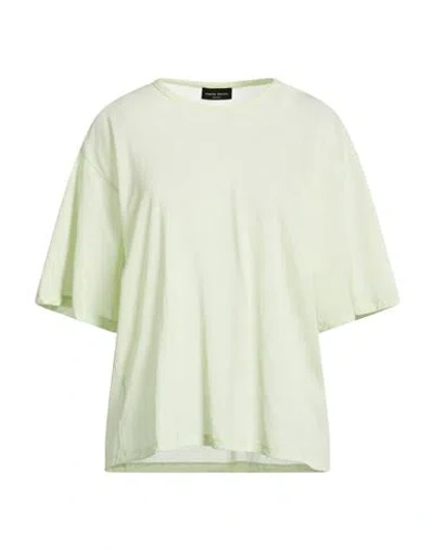 Roberto Collina Woman T-shirt Light Green Size S Cotton, Polyamide