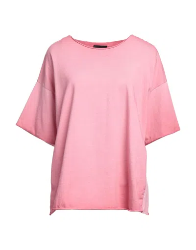 Roberto Collina Woman T-shirt Pink Size L Cotton