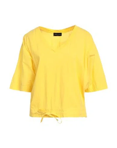 Roberto Collina Woman T-shirt Yellow Size M Cotton