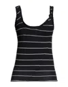 Roberto Collina Tank Tops In Black