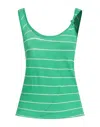 Roberto Collina Tank Tops In Green