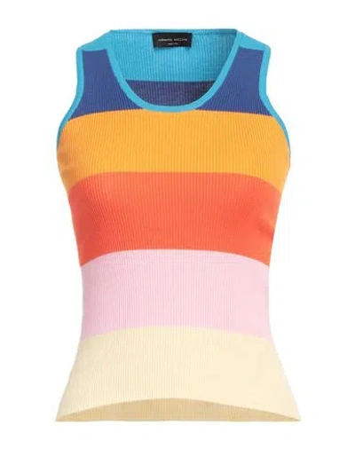 Roberto Collina Woman Tank Top Orange Size L Cotton