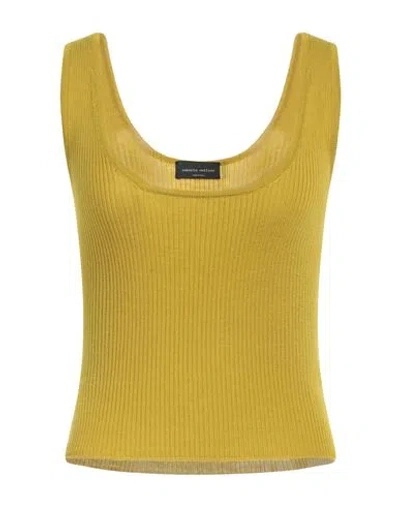 Roberto Collina Woman Top Acid Green Size S Merino Wool In Yellow