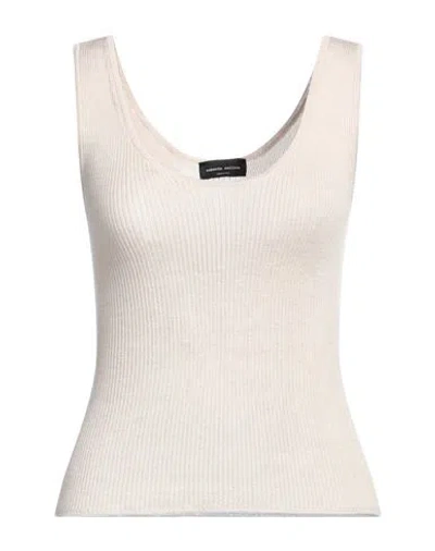 Roberto Collina Woman Top Beige Size L Merino Wool