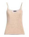 Roberto Collina Woman Top Beige Size S Cotton, Polyamide