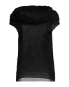 Roberto Collina Woman Top Black Size L Merino Wool In Black