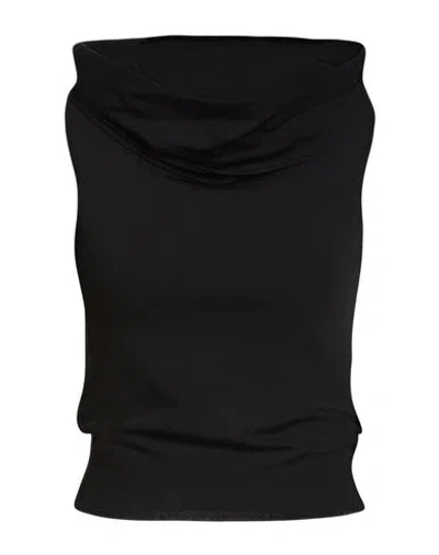 Roberto Collina Woman Top Black Size L Viscose, Polyester