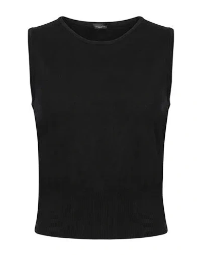 Roberto Collina Woman Top Black Size Xl Viscose, Polyester