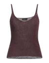 Roberto Collina Woman Top Burgundy Size S Cotton, Polyamide In Red