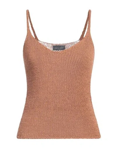 Roberto Collina Woman Top Camel Size S Cotton, Polyamide In Beige