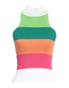 Roberto Collina Woman Top Green Size L Cotton In Green