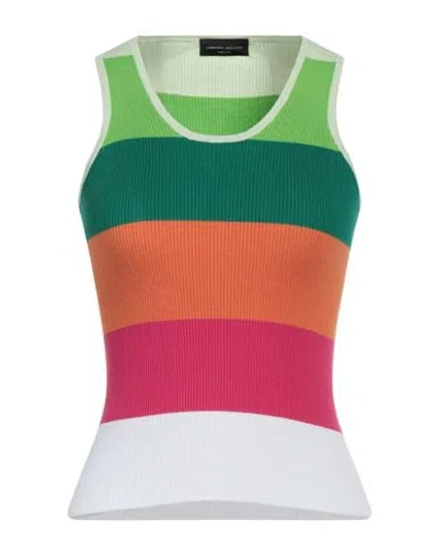 Roberto Collina Woman Top Green Size M Cotton