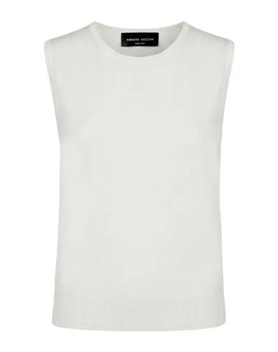 Roberto Collina Woman Top Ivory Size L Viscose, Polyester In White