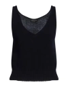 Roberto Collina Woman Top Midnight Blue Size L Wool, Cashmere