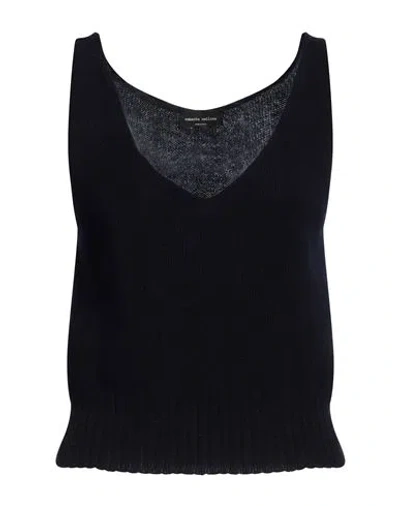 Roberto Collina Woman Top Midnight Blue Size L Wool, Cashmere