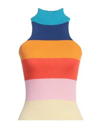 Roberto Collina Woman Top Orange Size S Cotton