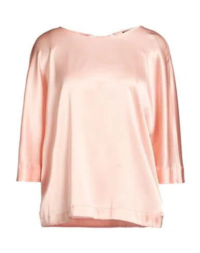 Roberto Collina Woman Top Pink Size M Silk, Elastane