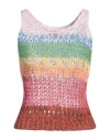 Roberto Collina Woven Knit Top In Pink