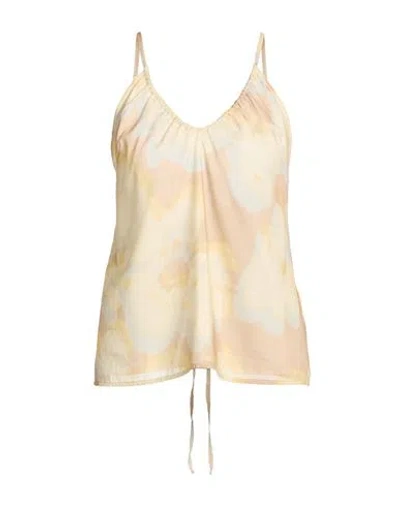 Roberto Collina Woman Top Sand Size S Cotton, Silk In Neutral
