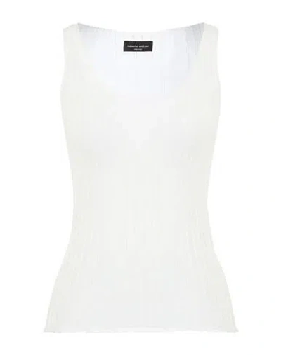 Roberto Collina Woman Top White Size S Cotton, Nylon