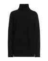 Roberto Collina Woman Turtleneck Black Size M Merino Wool, Cashmere
