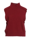 Roberto Collina Woman Turtleneck Brick Size L Merino Wool, Cashmere