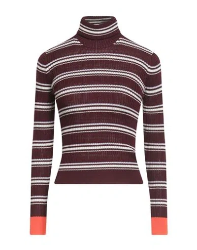 Roberto Collina Woman Turtleneck Burgundy Size S Wool In Brown