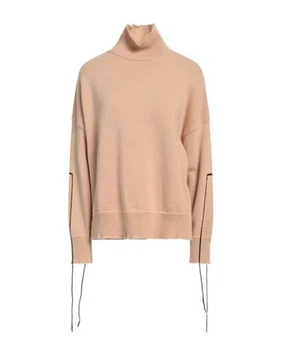 Roberto Collina Woman Turtleneck Camel Size L Merino Wool