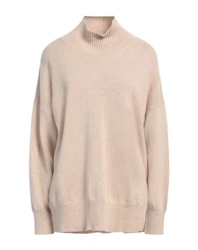 Roberto Collina Woman Turtleneck Camel Size M Wool, Cashmere In Beige