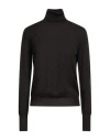 Roberto Collina Woman Turtleneck Chocolate Brown Size M Merino Wool