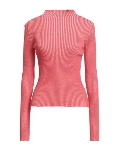 Roberto Collina Woman Turtleneck Coral Size S Wool In Pink