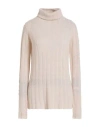 Roberto Collina Woman Turtleneck Cream Size Xl Baby Alpaca Wool, Nylon, Wool In White