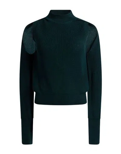 Roberto Collina Woman Turtleneck Dark Green Size L Merino Wool