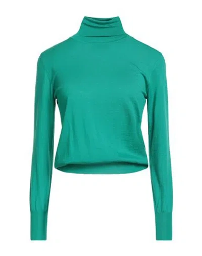 Roberto Collina Woman Turtleneck Emerald Green Size S Merino Wool