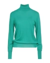 Roberto Collina Woman Turtleneck Green Size S Merino Wool In Burgundy